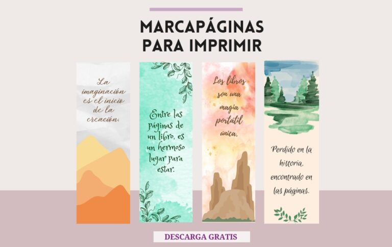 Marcapáginas para imprimir gratis