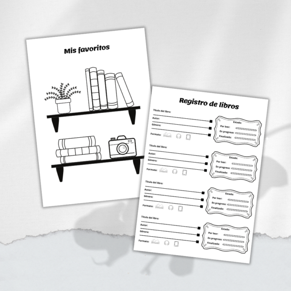 Registro de lectura imprimible - Reading Log - Image 2