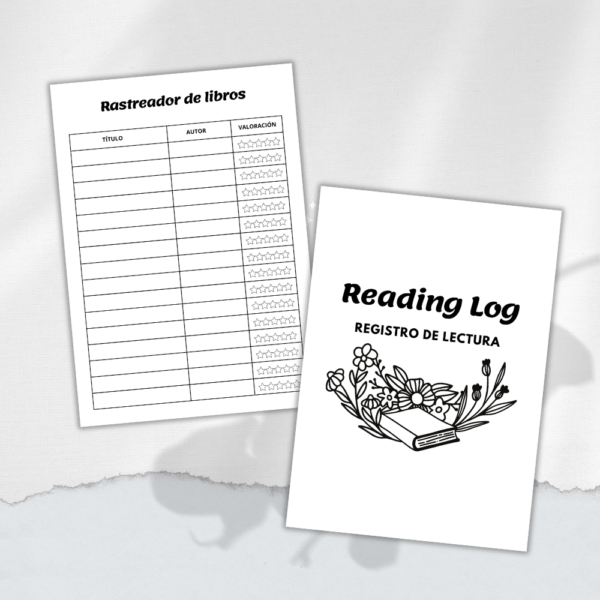 Registro de lectura imprimible - Reading Log