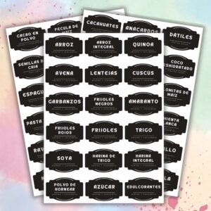 Etiquetas pequeñas para alacena